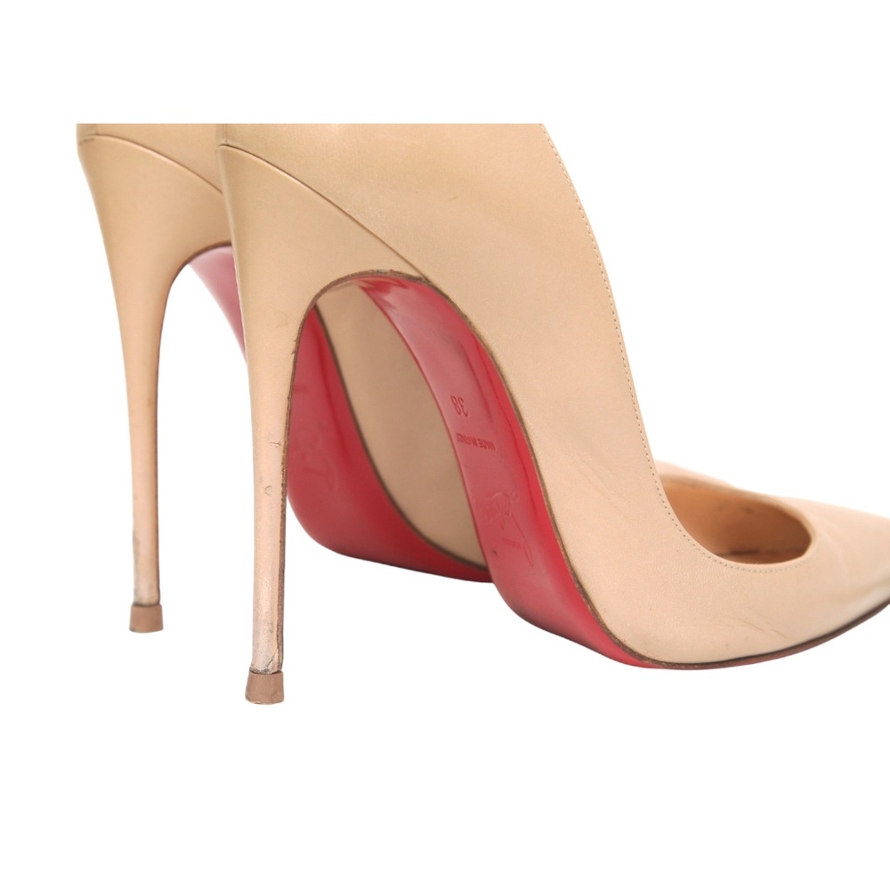 CHRISTIAN LOUBOUTIN Pumps Leather Beige SO KATE 120mm Heels Pointed Toe 38 $845 - Picture 8 of 14